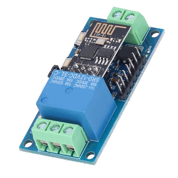 1-veis relémodul 2 arbeidsmoduser ESP‑01 WiFi-relémoduler for smarttelefon i hjemmet