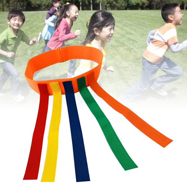 Fångst svans spel bälte stretchig färgglad interaktiv svans fånga träningsutrustning för vuxna barn familjeaktiviteter orange