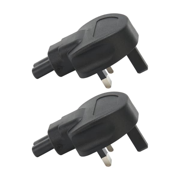 2 stk. britisk plugg til IEC 320 C7 strømadapter Universal standard kraftig datamaskin strømadapter 100-250V