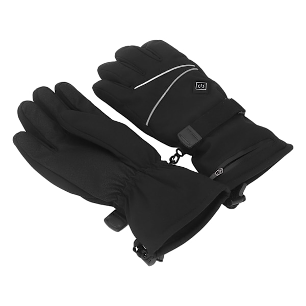Oppvarmede hansker for ski, snowboard, elektriske oppvarmede hansker med batteri med 3 varmenivåer for ski for menn og kvinner XL