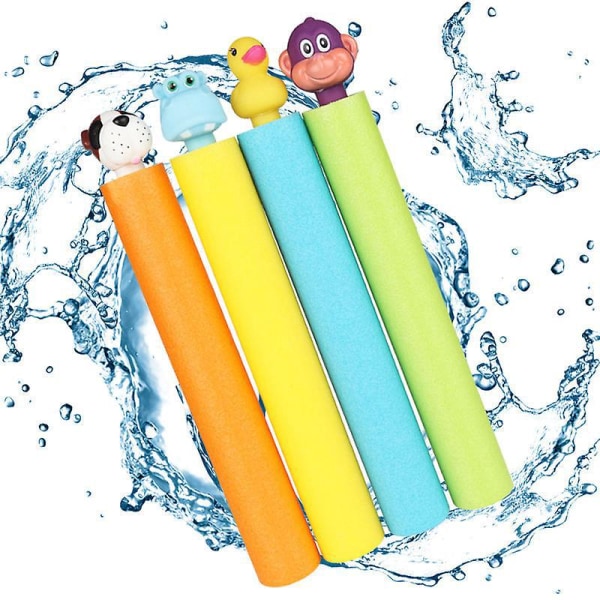 Utendørs vannpistoler for barn, 4-paks vannblaster påskekurvstoppere, bassengleker og bakgårdsspill for morsomme vannkamper