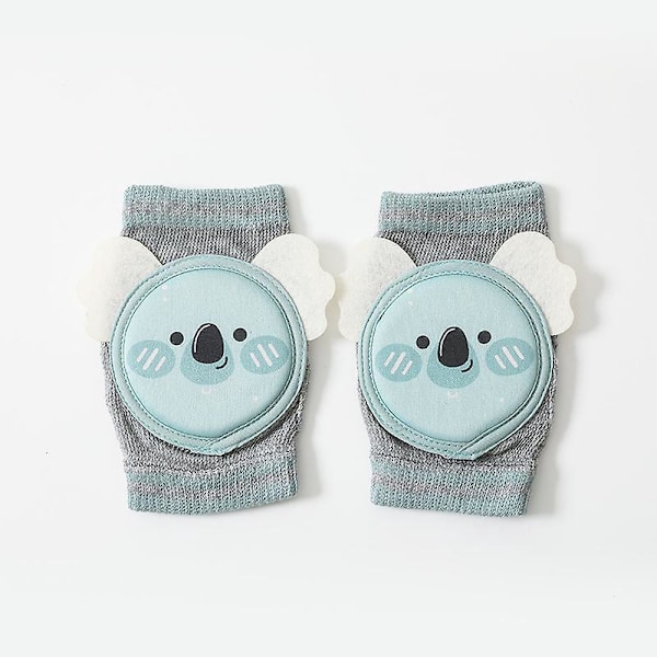 Baby Knæpuder 2 Par Bløde Åndbare Krybende Beskyttere Anti-slip Benvarmere med Svampepudning