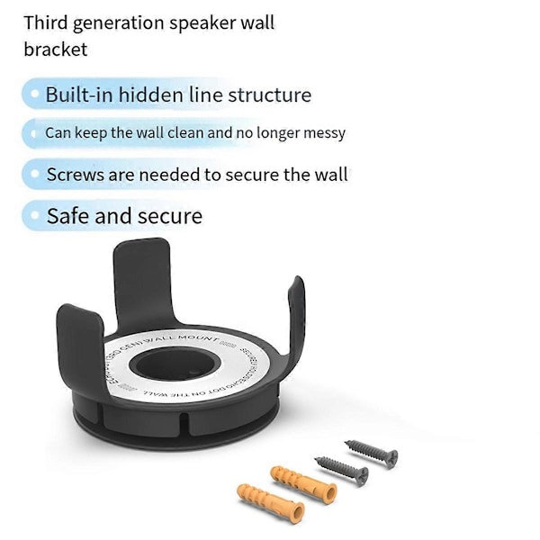 för Alexa Echo Dot 3:e generationens inomhushögtalare, kapslingsfäste, svart A