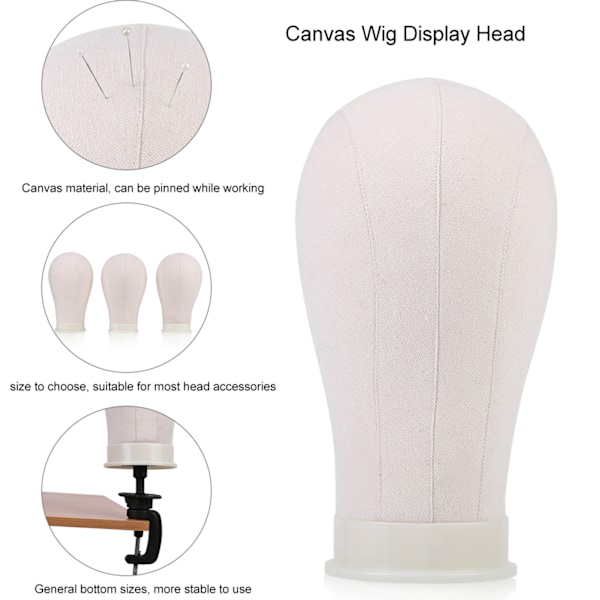 21 tommers lerret hode parykk modell making mannequin hode hatt hodeplagg cap display manikin modell