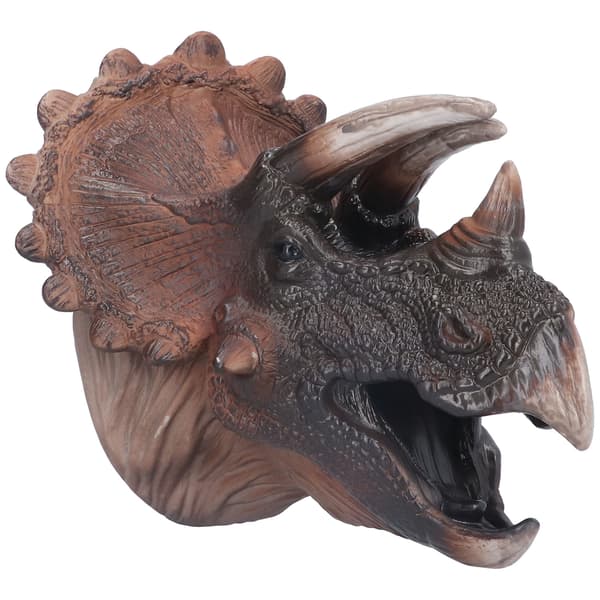 Triceratops-docka i gummi, giftfri, hållbar, handmålad, Triceratops-handdocka