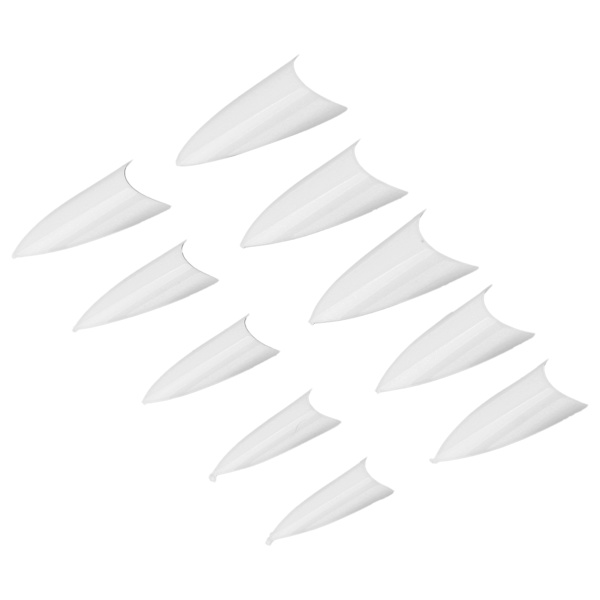 10 stk falske neglespidser spidse form halvdækkende kunstige neglespidser Nail Art Supplies#02