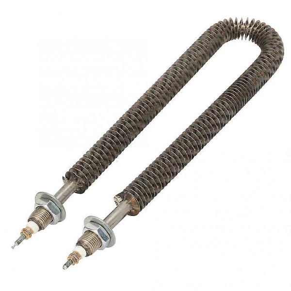 35 cm/13,8 tommer U-type ribberør, elektrisk varmerør i rustfrit stål, 1 kW