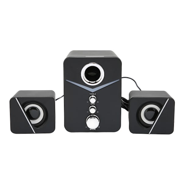 D‑221 Bluetooth Computerhøjttaler Dyb Bas 2.1 Kanal Mini Desktop Højttaler til Bryllupsfest Sort