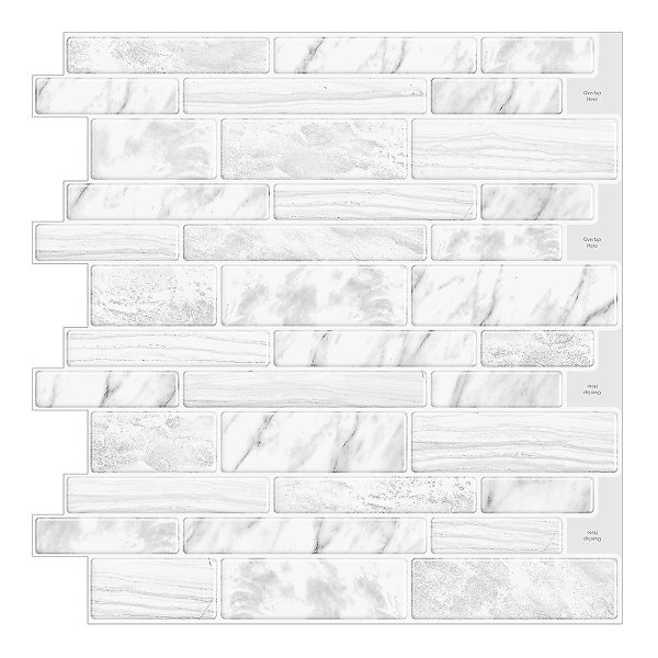 1 kpl Itsekiinnittyvä 3D-seinälaattatarra Marmori Keittiö Kylpyhuone (30,5x 30,5cm)