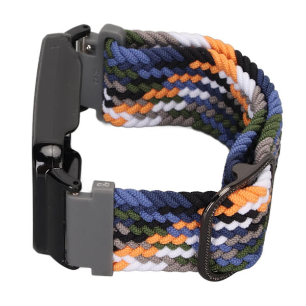 Stretch nylon flätad watch med skyddande stötfångare Case Passar för Mi Band 7 Pro Denim och svart case