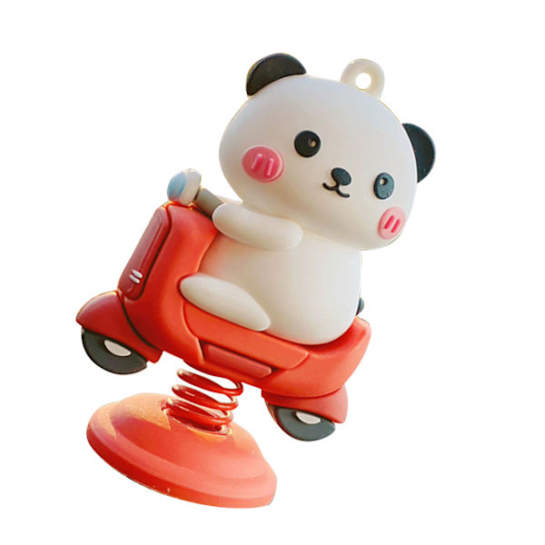 Sødt og alsidigt bilpynt i form af dyr - Let at montere - Robust - Til bilens instrumentbræt, reoler og meget mere - Panda