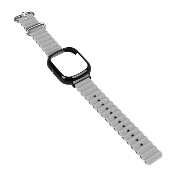 Ur silikonerem med indbygget PC-etui, moderigtigt justerbart armbånd til Honor 4 Grå