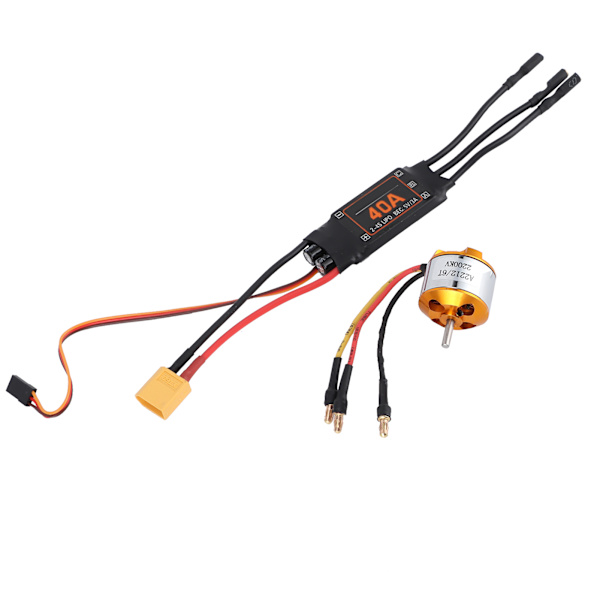 2212 KV2200 Motor 40A børsteløs ESC XT60 RC Motor ESC Sæt til Drone Helikopter FPV