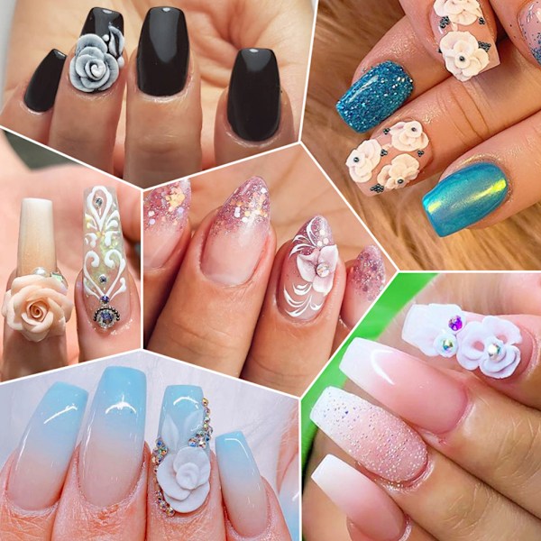 Nagel Akrylpulver Set Akryl Nagelkonst Kits Akrylpulver med Flytande Set
