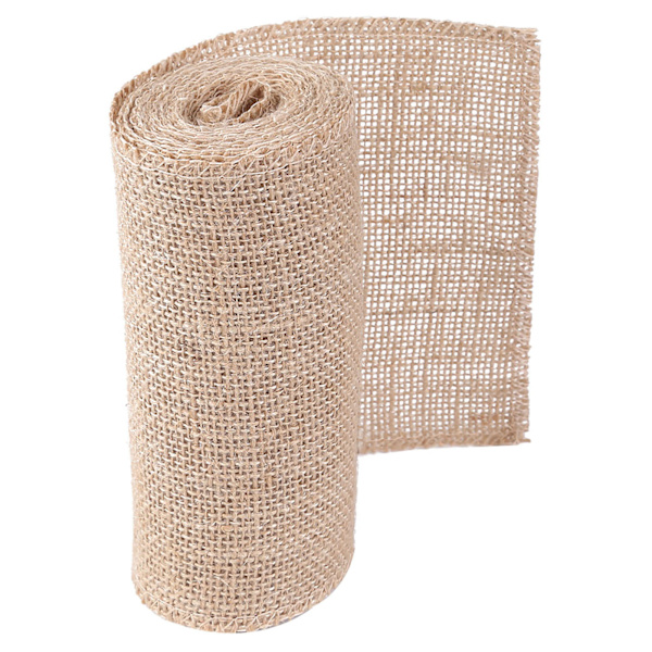 Jute Hessian tyg för att göra julfestprydnader (bredd: 15 cm)