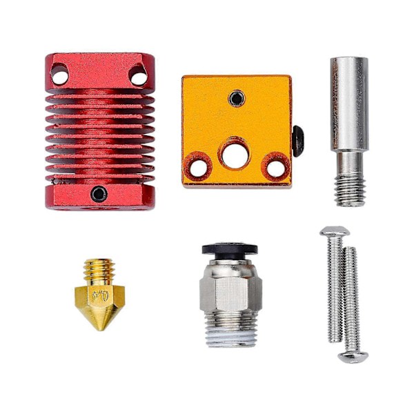Ekstruder hotend kit reservedele til MK8 Creality CR10 Ender 3 3D printer med 0.4mm dysevarmeblok 24V40W 12V 40W