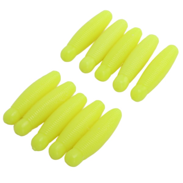 10 stk. fiskeblødt agn kunstig bi puppe kartoffel lokke lang kast tilføj salt lokkemad 6cm 8g gylden gul
