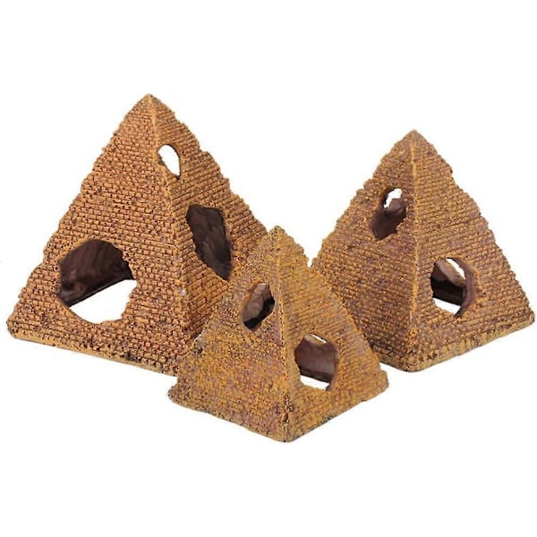 9.2*9*10.2 Ægyptisk Pyramide Resin Akvarium Ornament Til Fisk Rejer Habitat Akvarium Landskabsdekoration Størrelse