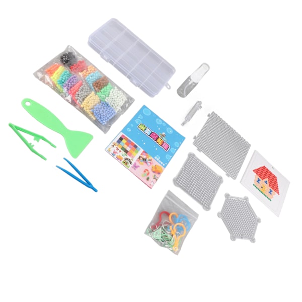 Vattenpärlor för barn, pysselset, pedagogiskt pussel, DIY, färgglada spel, leksaker för pojkar och flickor, 1500 pärlor