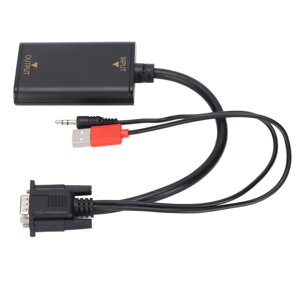AYCVH01 VGA til HD Multimedia Interface Konverter 1080p USB VGA Konverter til stationære og bærbare computere med VGA