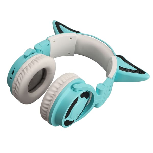 RGB Cat Ear Headset Bluetooth 5.3 Trådlös Brusreducering Typ C Vikbart Gaming Headset med Mikrofon för Lyssning
