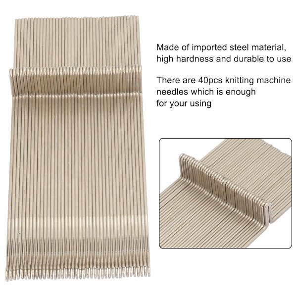 40st Stålstickmaskin Nålar Vävverktyg Vävertillbehör Passar för KH230 14,2cm