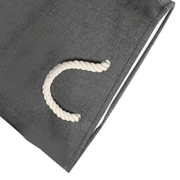 Stoffoppbevaringskurv EVA Hard Foldable Bomullsstoff Vaskeri Kurv med Håndtak for Leker Snack Oppbevaring Svart