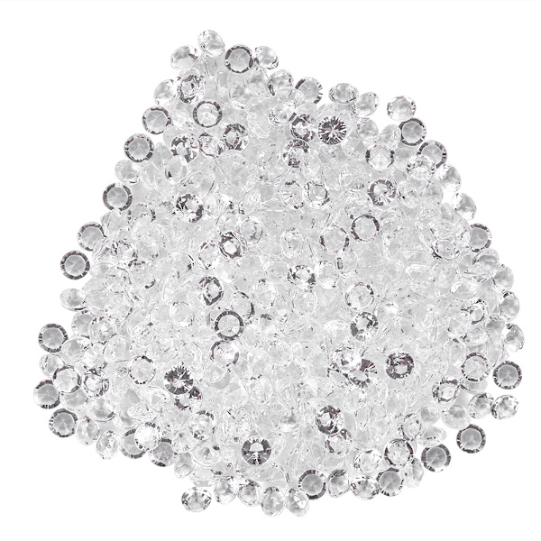 Transparent akrylpärlor Bröllopsfest Gör-det-själv-prydnad Vacker Tillbehör Dekor (6mm 2000 Styck)