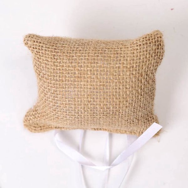 Vintage Rustic-tyylinen pitsi- ja kukka-rengaspehmuste helmi-kirjailulla nauhalla