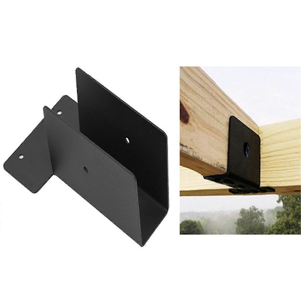 Ulkopaviljongin kattopalkin kiinnike 2X4 tai 2X6 (musta) 4 kpl