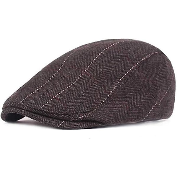 Herr Flat Cap Basker Vintage Hatt Fritid Utomhus Jakt Körning Tidningspojke Flat Cap för Höst och Vinter