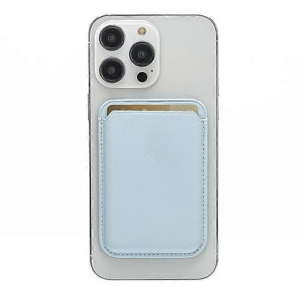 MRC040-2 Magnetic Card Holder Detachable PU Leather Wallet Compatible with MagSafe-Green Multicolo Multicolor Light Grey