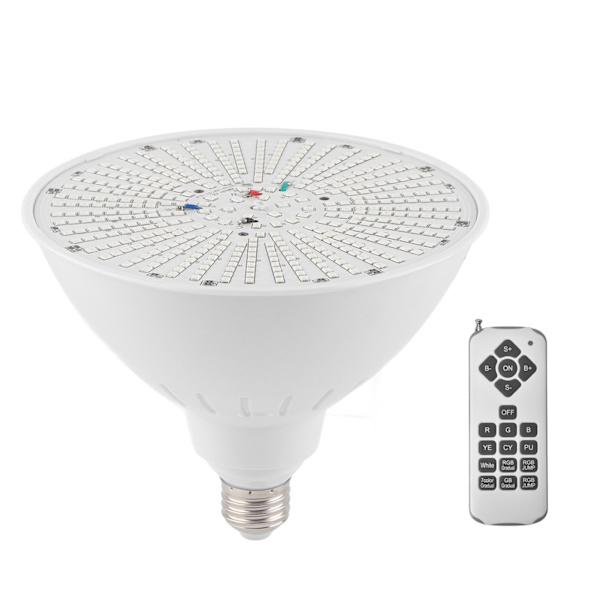 12V 40W LED-allasvalo E26 RGB väriä vaihtava allaslamppu kaukosäätimellä