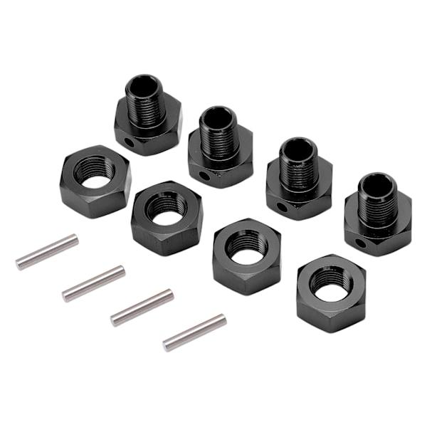 4 st/set 17 mm aluminiumlegering hjulhexkoppling för JLB 1/10 lastbilsserie RC-däckhexnavadapter svart