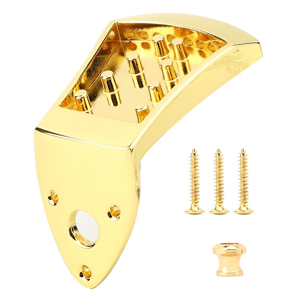 Mandolin Tailpiece Golden 8-String Screws Triangular Parts Musical Instrument Accessories