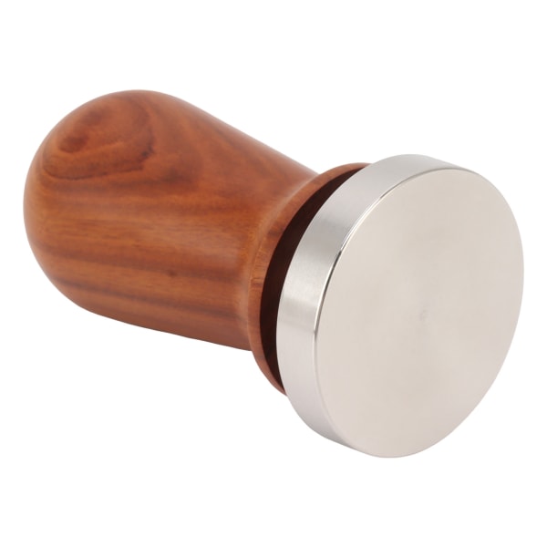 Kaffe Tamper med flad rustfrit stål base træhåndtag Kaffe Pulver Press Tamping Værktøj 51mm / 2in