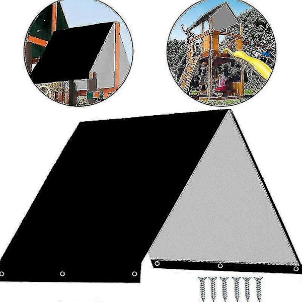Vattentäta Skärmtak Skydd Ersättning Presenning Tak Barn Lekplats UV-skydd Svart