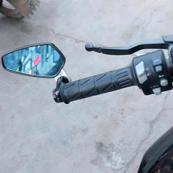 Røde motorcykelspejle, Universal justerbare 360 ​​graders motorcykel aluminiumslegering motorcykelspejle 7/8 22 mm endestangsspejle