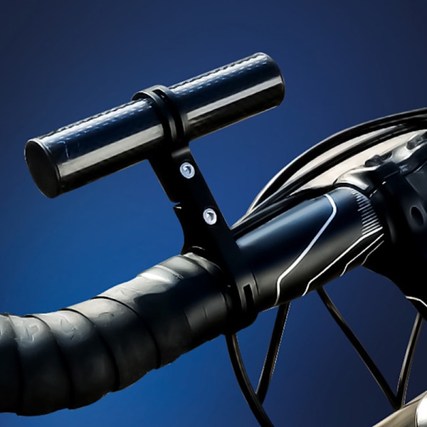 Cykelstyrforlænger i letvægts kulfiber og aluminiumlegering til telefonholder, lys, lampe, blå, enkelt klemme