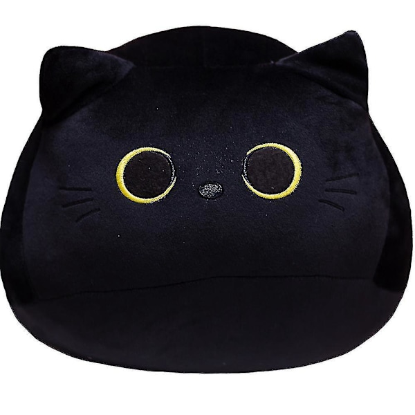 Cute 3D Black Cat Plush Pillow 30CM