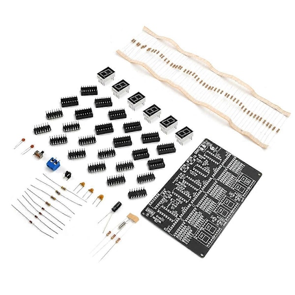 DC4.5V-5.5V 6-Bit Digital Krets Klokke Kit Elektronisk Klokke Undervisning