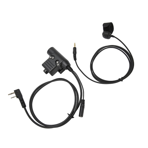 U94 PTT-adapter Tryk og tal-knap Walkie Talkie Military Headset-stik Udskiftning til BAOFENG UV-5R