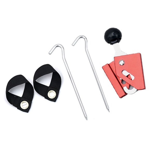 Tältstödhylsa Set Justerbar Singel Aluminiumlegering Utomhus Camping Tillbehör 6mm Röd