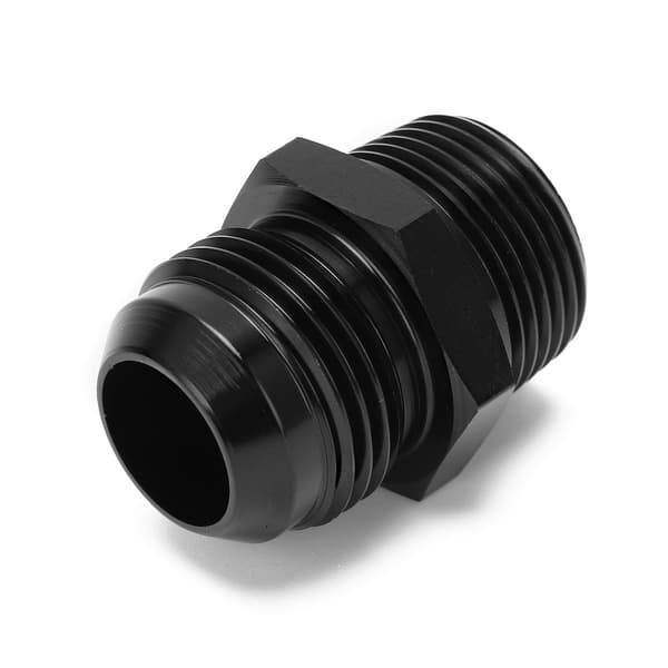 Brændstofledning 12AN til 3/4NPT Adapter Fitting Lige Sort Anodiseret Aluminium Erstatning