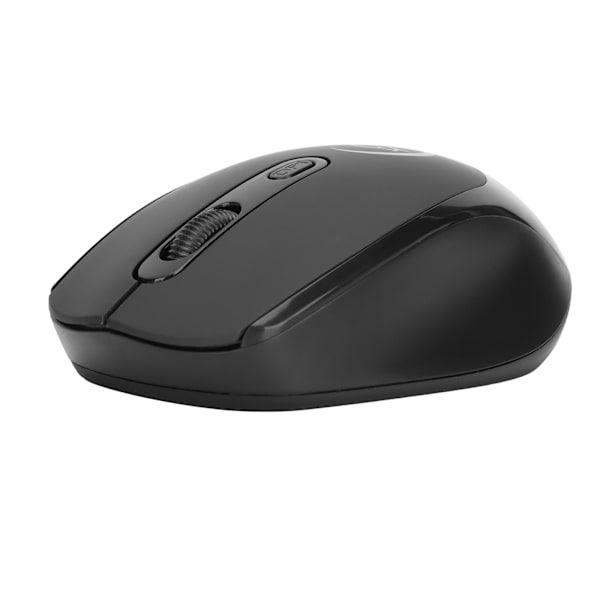 Trådløs mus bærbar 2.4G trådløs 4 knapper ergonomisk design plug and play mus sort