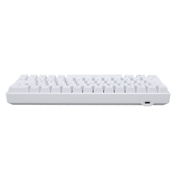Mekanisk tastatur 64 taster trådløs 2.4G BT3.0 5.0 Type C kablet tilkobling ergonomisk design hvitt tastatur lineær handling bryter