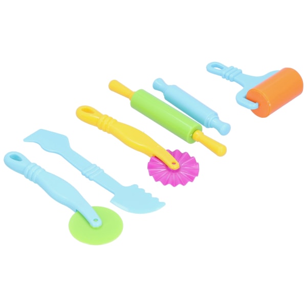 6 stk. Clay Dough Tools Kit Art Clay Modeling Rollers Forme Cutters Værktøjssæt til børn