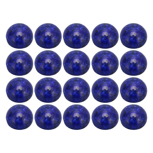 20 st Lapis Lazuli Cabochon sten halvrunda pärlor 8 mm platt bakre cover för gör-det-själv
