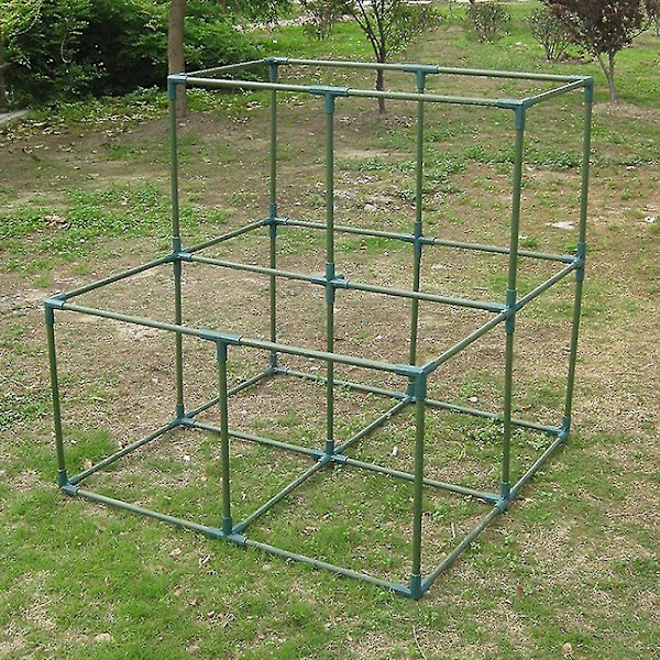 2 st Tunga Växthusram Möbelkopplingar, 3-vägs 16 mm Böj PVC-rörkoppling för Tältanslutning Kors
