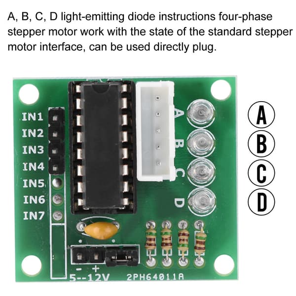 5 stk/sett ULN2003 Driverkort Stepping Modul for 4-fase Steppermotor